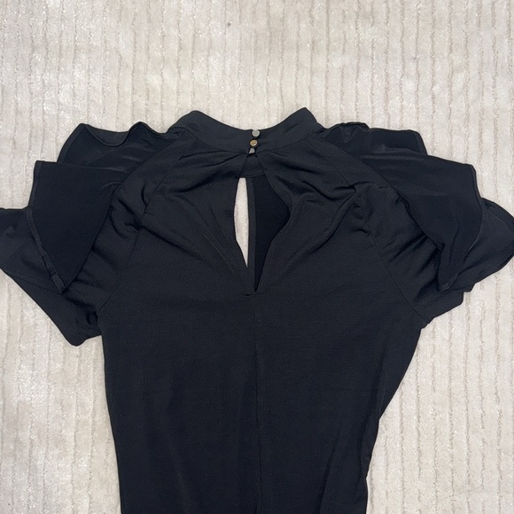 Bebe Black Short Sleeve Bodysuit Size M - Picture 6 of 6